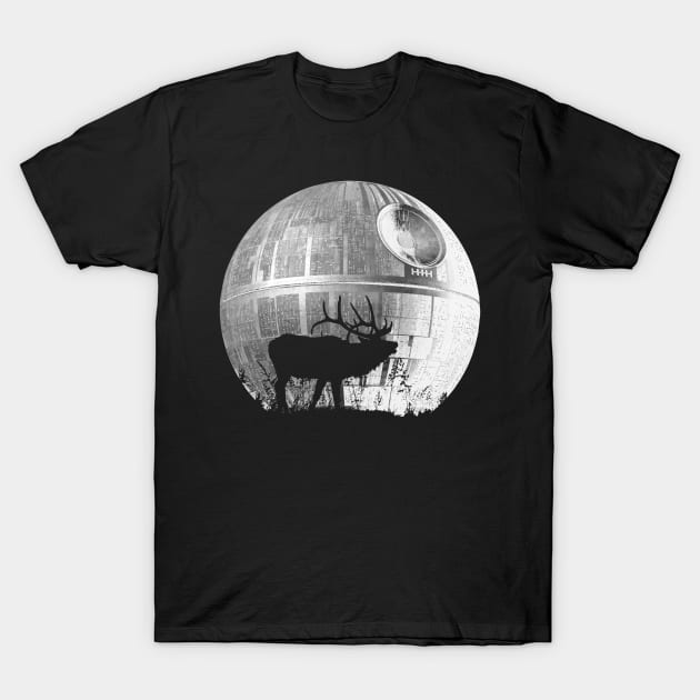 Elk That's No Moon T-Shirt by chriswig